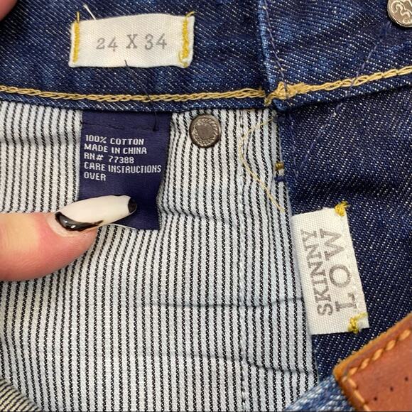 Madewell Distressed Skinny Ankle Jeans Low Mid Rise Medium Wash 24 x 34 US 00 - Picture 5 of 10